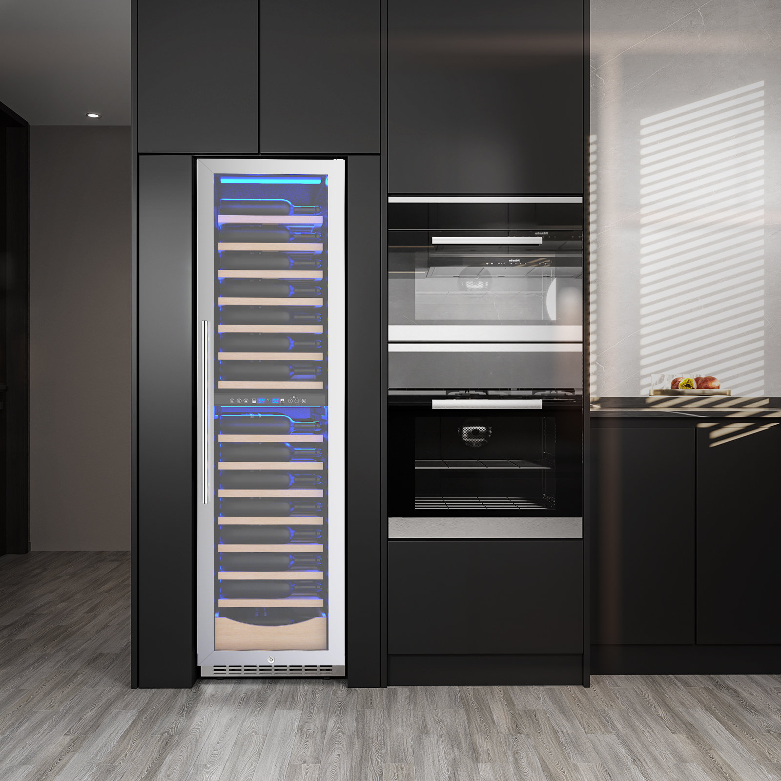 R.W.FLAME 18" 111 Bottles Dual Zone Builtin/Freestanding Wine and